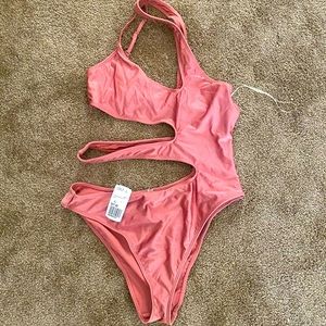 Pink cut out One piece swimsuit